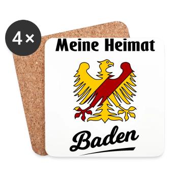 Zuhause im Badnerland - Untersetzer (4er-Set) - Weiß - Vorne