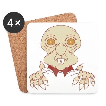 HOU - Dessous de verre (lot de 4) - blanc - Devant