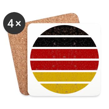 Les Allemands - Dessous de verre (lot de 4) - blanc - Devant