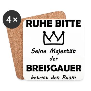 DIe Fans aus dem Breisgau - Untersetzer (4er-Set) - Weiß - Vorne