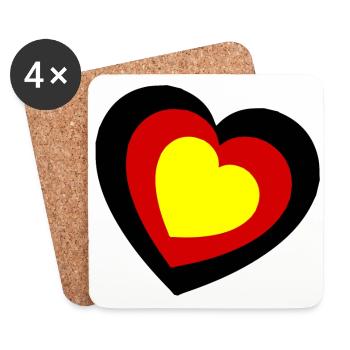 Das germanische Herz - Untersetzer (4er-Set) - Weiß - Vorne