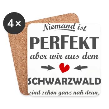Heimat Schwarzwald - Untersetzer (4er-Set) - Weiß - Vorne