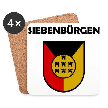 Die Sachsen aus Siebenbürgen - Untersetzer (4er-Set) - Weiß - Vorne