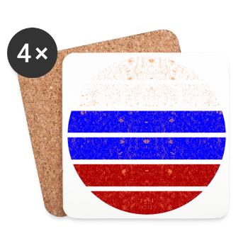 Zuhause in Rußland - Untersetzer (4er-Set) - Weiß - Vorne