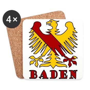 Die Badner im Süden - Untersetzer (4er-Set) - Weiß - Vorne