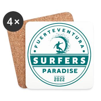 Fuerteventura - Surfers Paradise - Untersetzer (4er-Set) - Weiß - Vorne