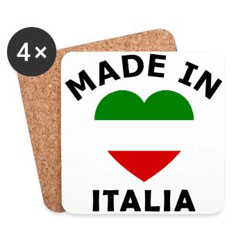 Homeland: Italy - Coasters (set of 4) - white - Front
