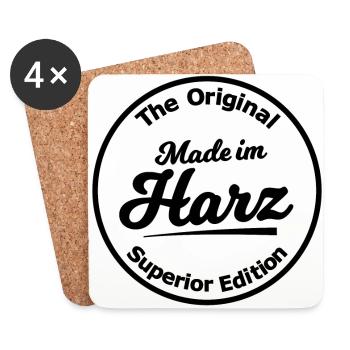Die Heimat Harz - Untersetzer (4er-Set) - Weiß - Vorne