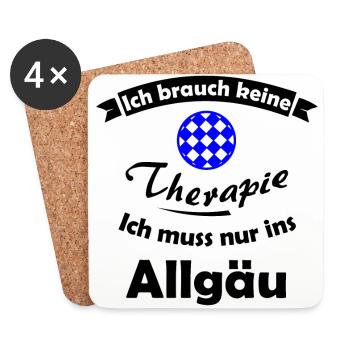 Heimat Allgäu - Untersetzer (4er-Set) - Weiß - Vorne