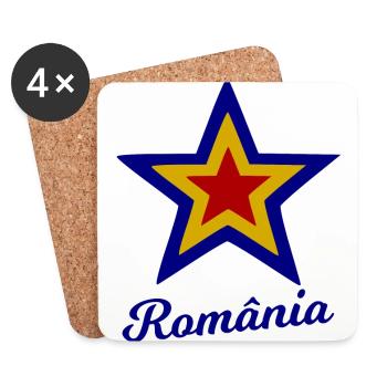 Sehnsucht nach Rumänien - Untersetzer (4er-Set) - Weiß - Vorne