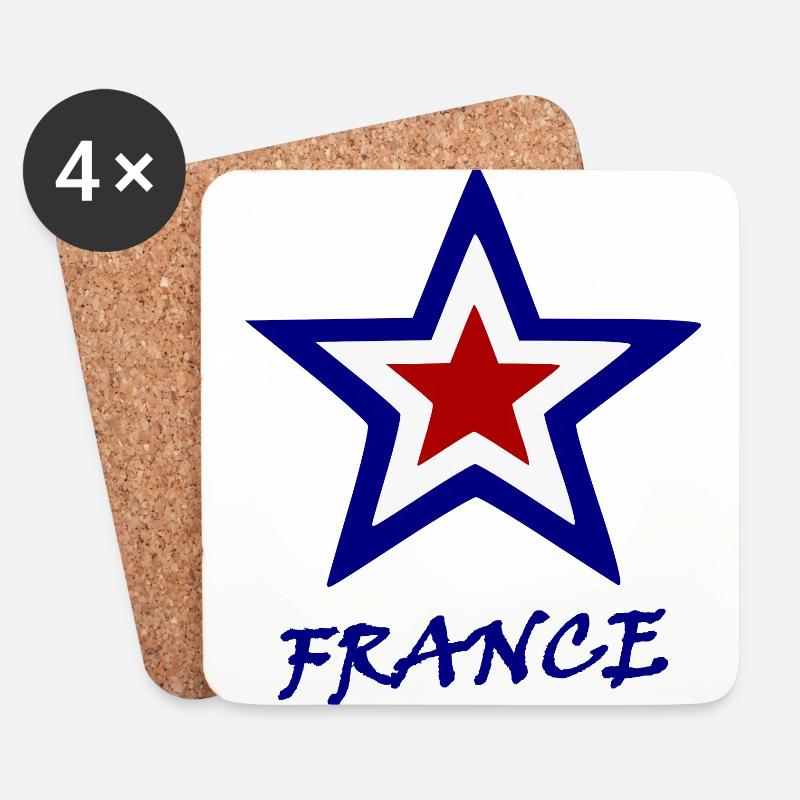 Heimweh nach Frankreich - Untersetzer (4er-Set) - Weiß