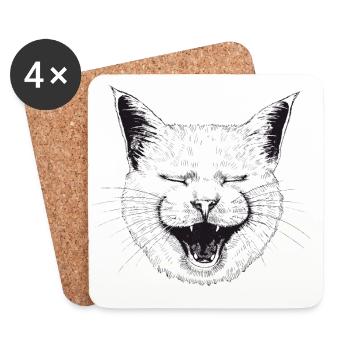 LOL - Coasters (set of 4) - white - Front