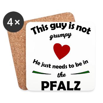 Zuhause in der Pfalz - Untersetzer (4er-Set) - Weiß - Vorne