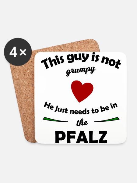 Zuhause in der Pfalz - Untersetzer (4er-Set) - Weiß