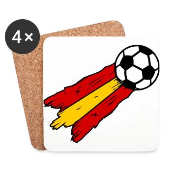 Die Unterstützer aus Spanien - Untersetzer (4er-Set) - Weiß - Vorne