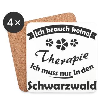 Die Schwarzwälder Therapie - Untersetzer (4er-Set) - Weiß - Vorne