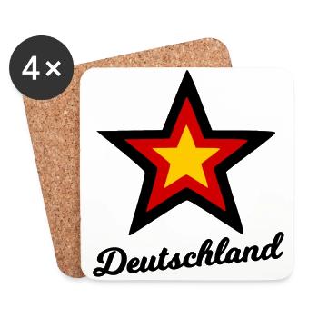 Zuhause in Deutschland - Untersetzer (4er-Set) - Weiß - Vorne