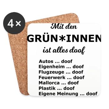 Die nächsten Wahlen kommen - Untersetzer (4er-Set) - Weiß - Vorne