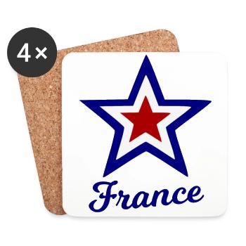 Die Heimat in Frankreich - Untersetzer (4er-Set) - Weiß - Vorne