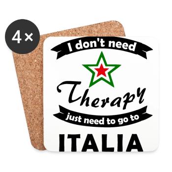 Chez lui en Italie - Dessous de verre (lot de 4) - blanc - Devant