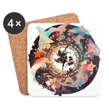 Sprint au Coeur de l'Univers - Dessous de verre (lot de 4) - blanc - Devant