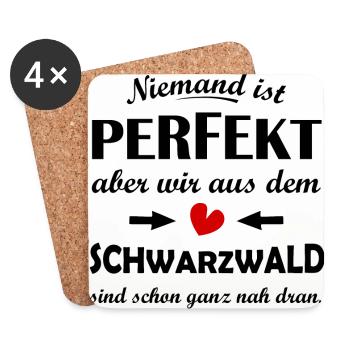 Im schönen Schwarzwald zuhause - Untersetzer (4er-Set) - Weiß - Vorne