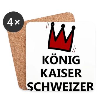 Der Kaiser aus der Schweiz - Untersetzer (4er-Set) - Weiß - Vorne