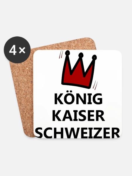 Der Kaiser aus der Schweiz - Untersetzer (4er-Set) - Weiß