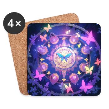 The Butterfly Entrance - Coasters (set of 4) - white - Front