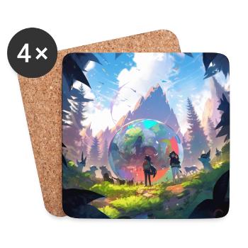 The Portal to a New World - Coasters (set of 4) - white - Front