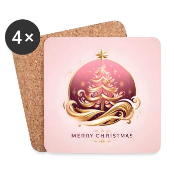 Noël - Dessous de verre (lot de 4) - blanc - Devant