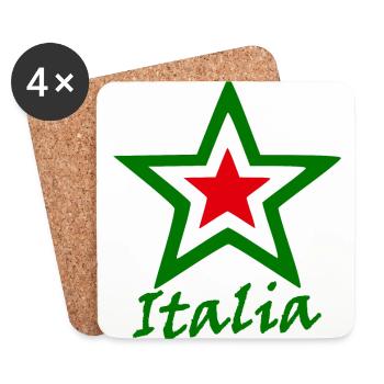 Italien im Süden Europas - Untersetzer (4er-Set) - Weiß - Vorne