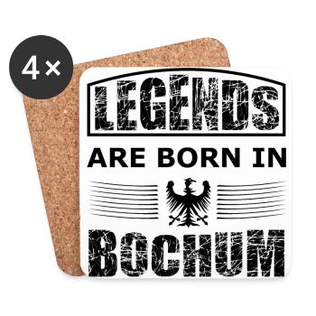 La légende de Bochum - Dessous de verre (lot de 4) - blanc - Devant