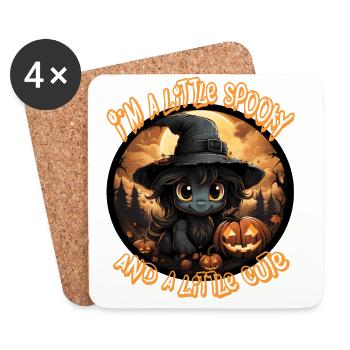 Halloween Unicorn - Coasters (set of 4) - white - Front