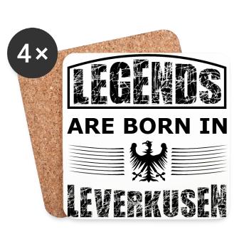 Die Leverkusener Legenden kommen - Untersetzer (4er-Set) - Weiß - Vorne