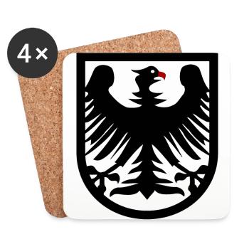 Der Mythos aus Deutschland - Untersetzer (4er-Set) - Weiß - Vorne