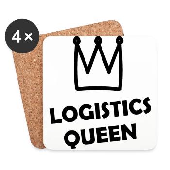 Die Königin der Logistik - Untersetzer (4er-Set) - Weiß - Vorne