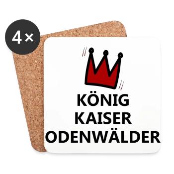 Der Super Odenwälder - Untersetzer (4er-Set) - Weiß - Vorne