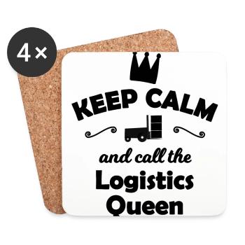Call the Logistician - Coasters (set of 4) - white - Front
