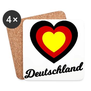 The Germany Love - Coasters (set of 4) - white - Front