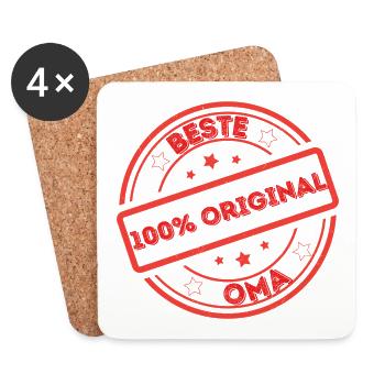 Beste Oma - Untersetzer (4er-Set) - Weiß - Vorne