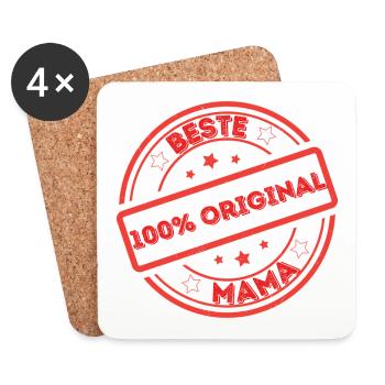 Beste Mama - Untersetzer (4er-Set) - Weiß - Vorne