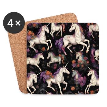 Licornes Licorne Fantasy Mix - Dessous de verre (lot de 4) - blanc - Devant