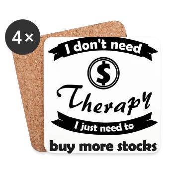 Stocks and Investments Investor - Coasters (set of 4) - white - Front