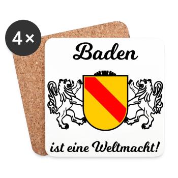 Meine Heimat im Badnerland - Untersetzer (4er-Set) - Weiß - Vorne