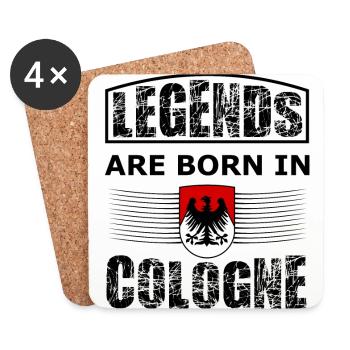 Les supporters de Cologne - Dessous de verre (lot de 4) - blanc - Devant