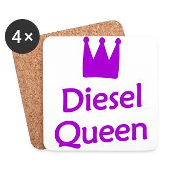 The Diesel and Petrol Princess - Coasters (set of 4) - white - Front