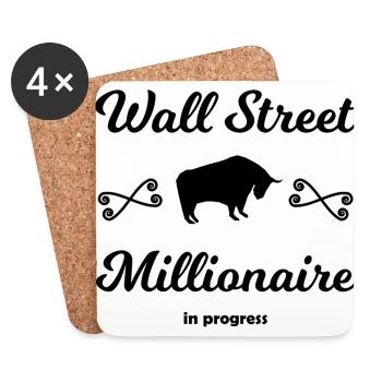 The Stock Market Millionaire - Coasters (set of 4) - white - Front