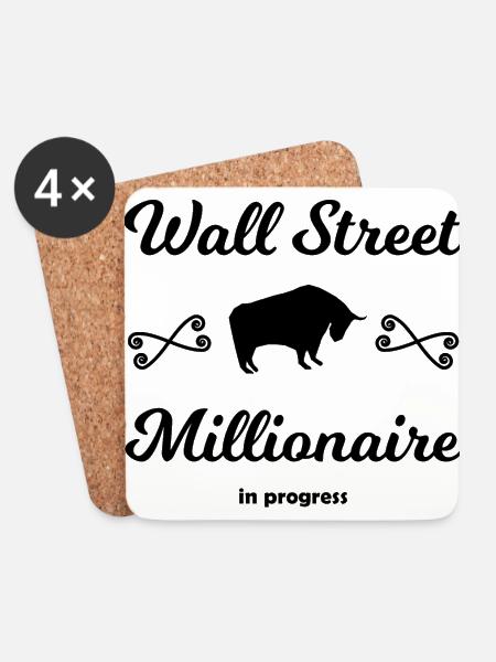 Der Börsen Millionär - Untersetzer (4er-Set) - Weiß
