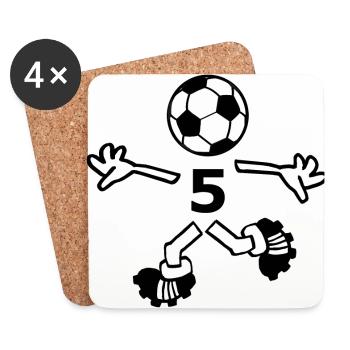 Die Nummer 5 - Untersetzer (4er-Set) - Weiß - Vorne